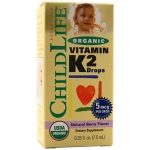 Childlife Organic Витамин К2 Капли Натуральные ягодные 7,5 мл