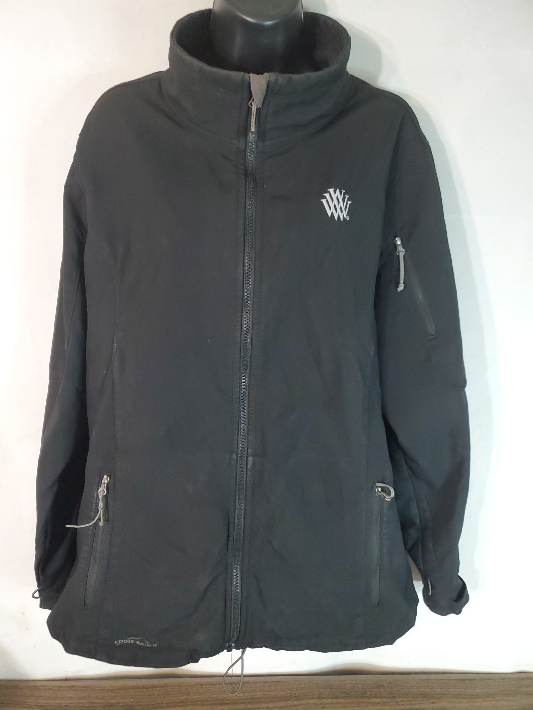 Eddie Bauer Women’s 2XL Soft Shell Fleece Lined Black Jacket Full Zipper BRANDED