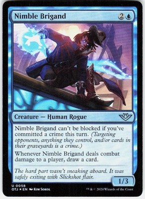 Nimble Brigand U Outlaws of Thunder Junction 58 NM Foil