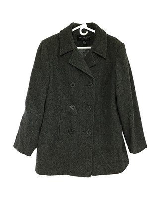 Centigrade Outerwear Coat Womens Large Wool Gray Winter Warm Heavy Preppy Modest