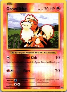 Growlithe 17/108 XY Evolutions Reverse Holo