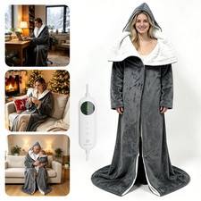The Heat Robe 2026 Heated Electric Wearable Blanket - Sleeves & Foot Pockets UK