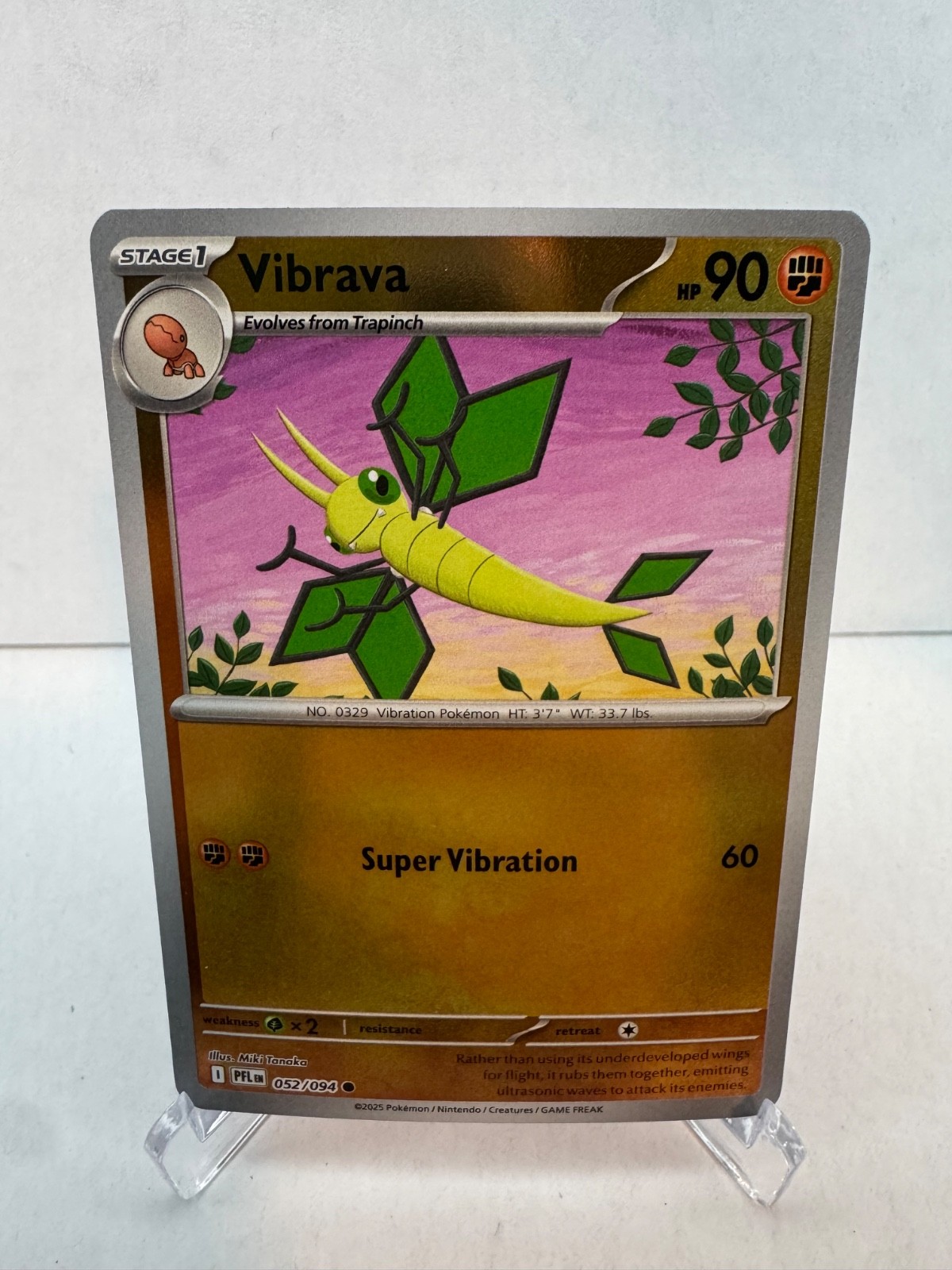 Vibrava 52/94 - Reverse Holofoil NM - ME: Phantasmal Flames - Pokémon TCG