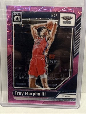 Trey Murphy III 2024-25 Donruss Optic - Pink Velocity Prizm /79 Pelicans #179