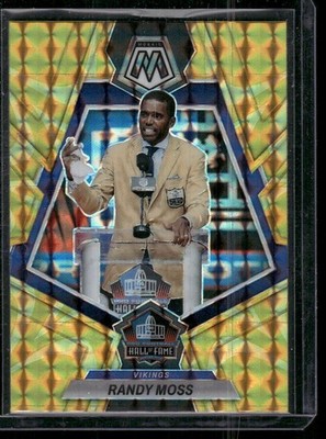 2023 Panini Mosaic #278 Randy Moss Reactive Yellow Mosaic