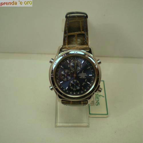 OROLOGIO LAURENS DI LORENZ ACCIAIO CRONO SVEGLIA QUARZO CINTURINO PELLE  50632 | eBay