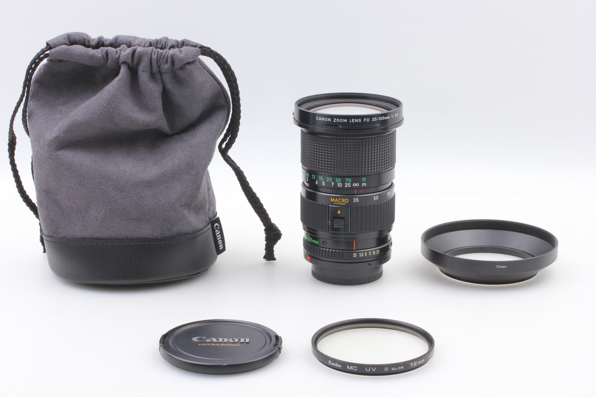 MINT w/ Hood ] Canon New FD NFD 35-105mm f3.5 Macro Zoom MF