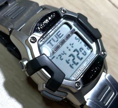 Casio Geotrail Id Memory Silver Digital Watch From Japan BNB Casio Geotrail Id Memory Silver Digital Watch From Japan BNB