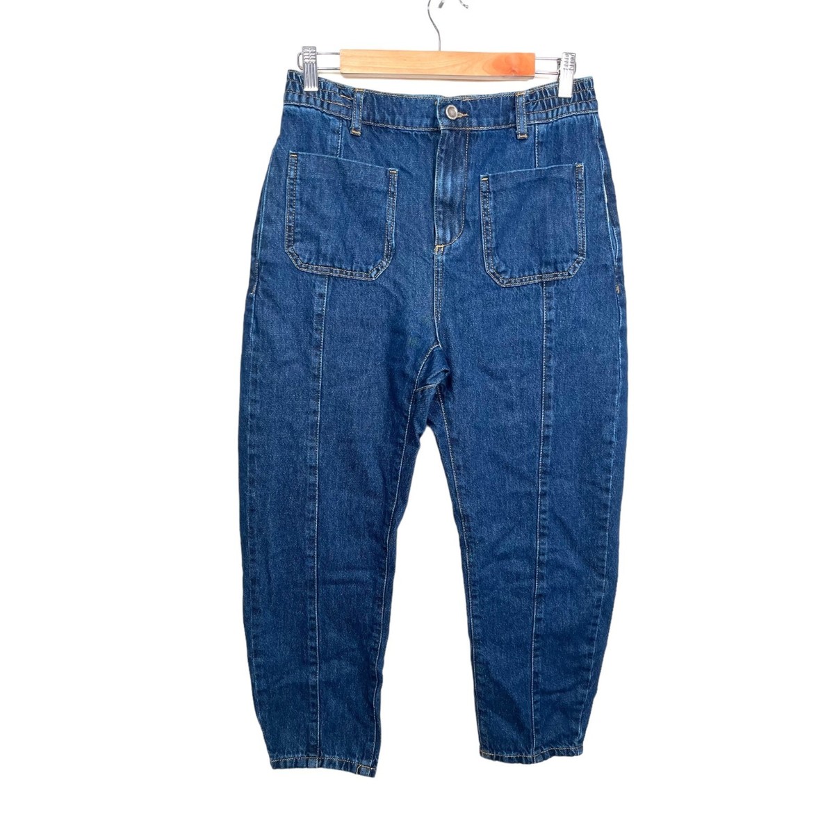 Zara Slouchy Baggy high rise 90s Cropped jeans sz 4 | eBay