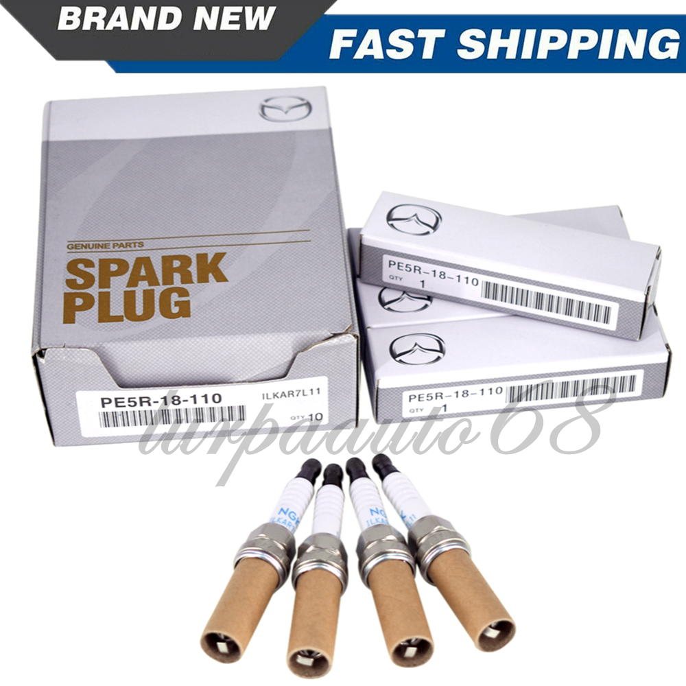 4Pcs For Mazda Spark Plugs PE5R-18-110 PE5S-18-110 ZC20HPR11 USA
