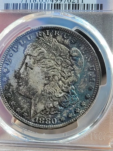 1880 S $1 Morgan Dollar PCGS MS63 Toned