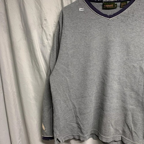 Vintage Timberland Shirt Adult Small Grey Long Sleeve Distressed Y2K Men’s - Picture 2 of 12