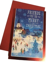 Christmas Friends Put The Merry In Christmas 5.5”x8” Hallmark Greeting Card