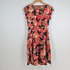 Target womens dress size 8 multicolour geometric fit flare short sleeve 030150