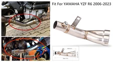 Mid Link Pipe For YAMAHA YZF R6 2006-2023 Stainless Steel Exhaust Connect System