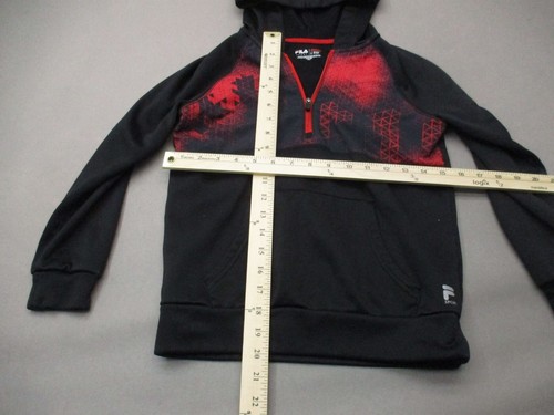 FILA Size S (8) Boys Multicolor 1/2 Zip Front Pocket Fleece Athletic Hoodie 221 - Picture 6 of 11