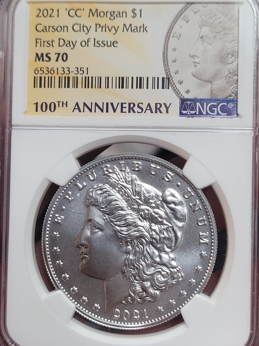 2021 CC MORGAN silver Dollar NGC MS 70 First Day Issue CARSON CITY