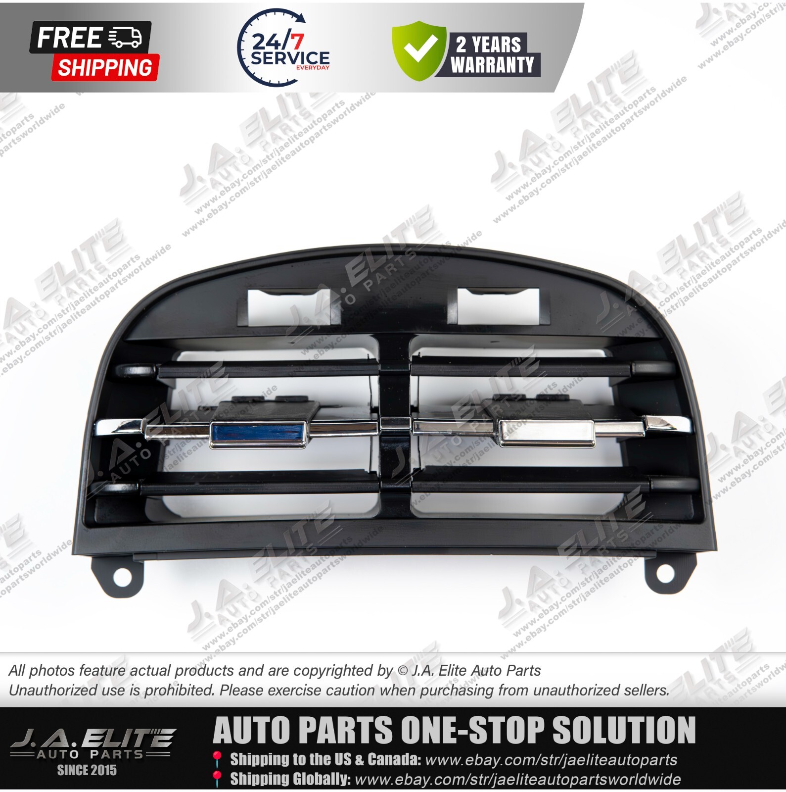 Inner Rear A/C Air Vent Grille Cover Kit for Maserati Quattroporte 2013-2020