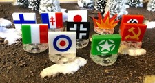 Nation Pin markers Qty 6-12 available . Bolt Action WW2 multi listing