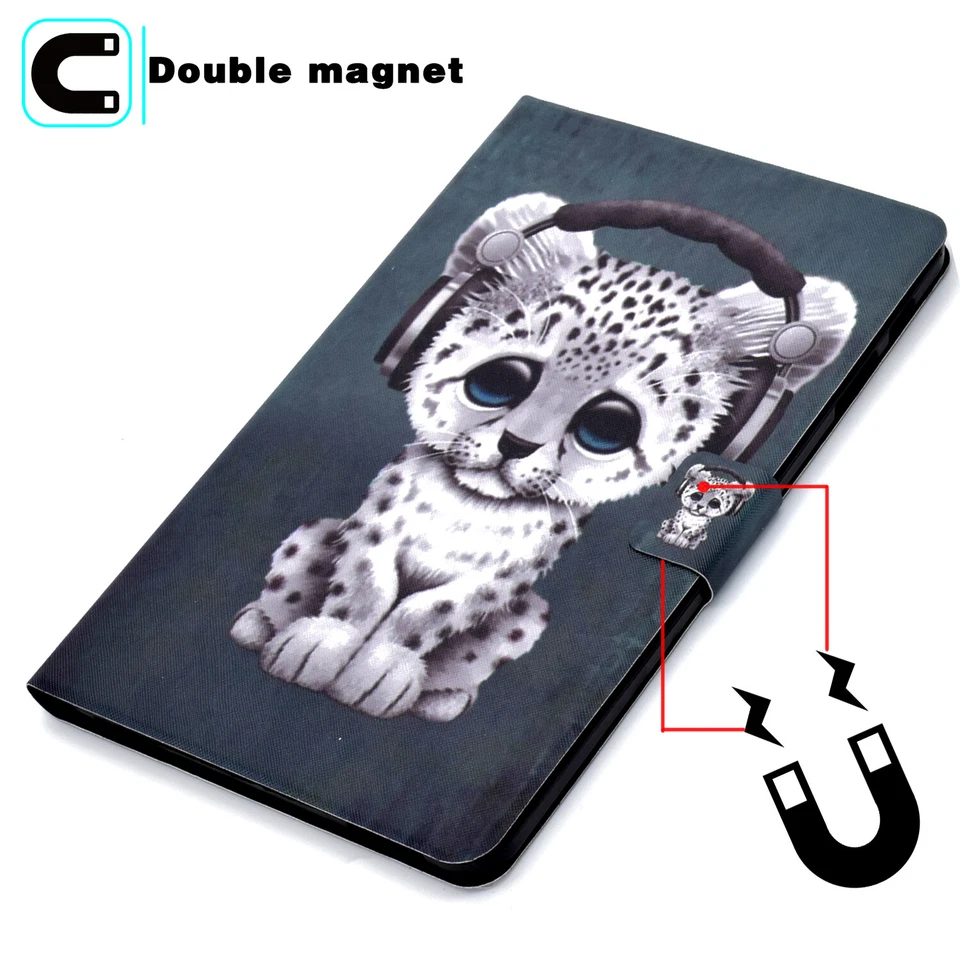 For Samsung Galaxy Tab S7 A7 S5E T580 T590 Case Smart Flip Leather Stand Cover - Image 4 of 4