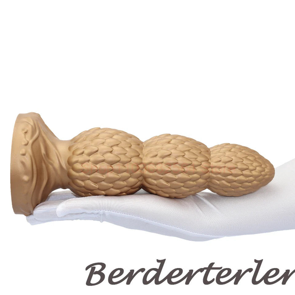 Scaly Pattern Anal Plug Anal Bead Dildos Suction Cup Butt Plug Dilator Sex Toys - Image 4 of 4