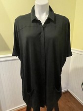 Eileen Fisher collared Short Sleeve Mini shirtdress. Size Small.
