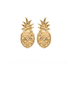 OHRRINGE FLÖHE ANANAS VERGOLDET 18 KARAT 750/000
