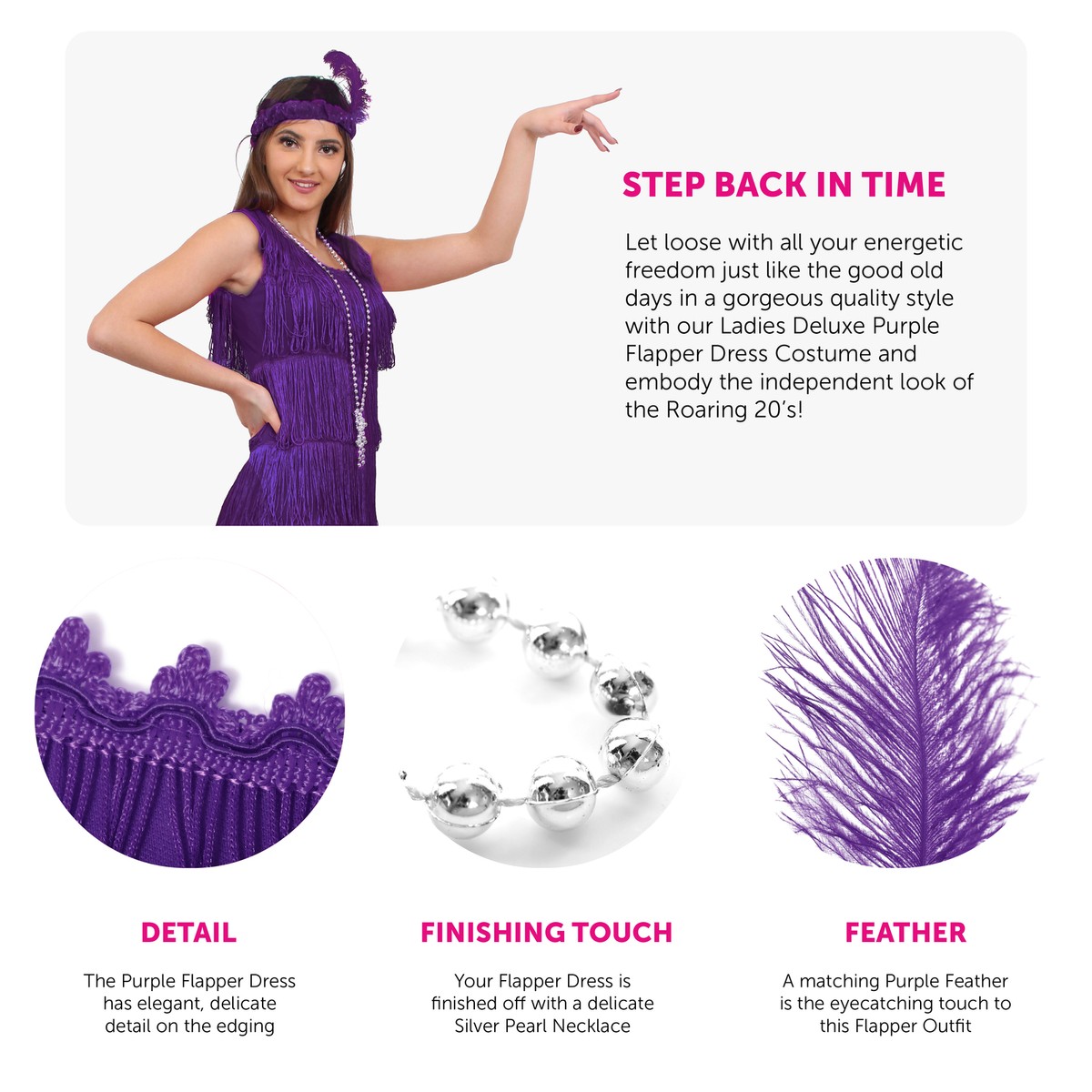 Purple silver beaded headband Gatsby costume boho flapper Whimsigoth fairy Y2K Sue Wong Flapper Dress - Etsy main image 3