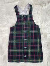Children's Place Corduroy Overall Dress Juniors Girl's Size 6 Plaid