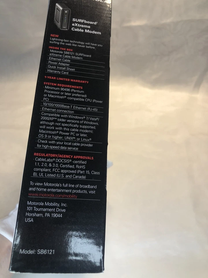 Cable módem Motorola SURFboard eXtreme SB612 Foto 3 de 4