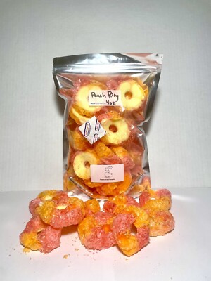 Freeze Dried Candy Peach Rings *4oz* Made Fresh Each Order