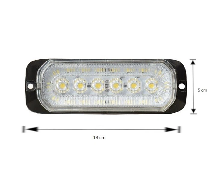 2 Feux de Gabarit Avant + Mode Flash 12V-24V LED Blanc Camion Remorque Agricole - Photo 4/4