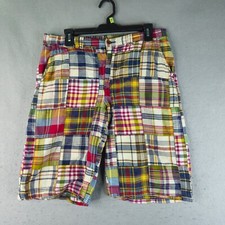 Polo Ralph Lauren Shorts Boys Size 20 Multicolor Plaid Patchwork Madra Bermuda
