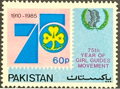 PAKISTAN 1985 75th Anniv GIRL GUIDES Intl YOUTH YEAR ( MNH )