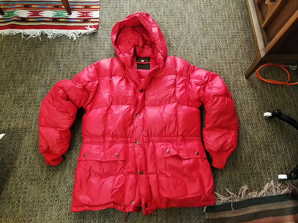 Vintage Eddie Bauer 1970's Red Down Parka. Mens Medium. Made Vintage Eddie Bauer 1970's Red Down Parka. Mens Medium. Made
