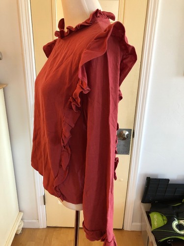 Very J Blouse Top BOHO Ruffles Size S - Picture 6 of 11