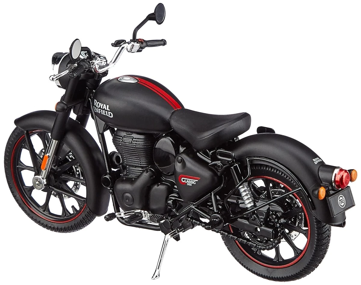 Royal Enfield Classic 350 Scale Model Dark Stealth Matt Black