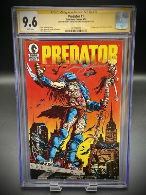 PREDATOR 1 CGC 9.6 2XSS RANDY EMBERLIN CHRIS WARNER RARE DOUBLE SIGNED COPY!