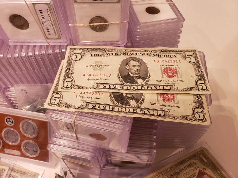 ESTATE SALE FIND, OLD US COINS, GOLD, .999 SILVER BARS, BULLION, RARE U.S. BILLS - Image 4 of 4