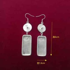 Tribal exotic cute accessory pure handmade Miao silver DIY embed earring 1pair