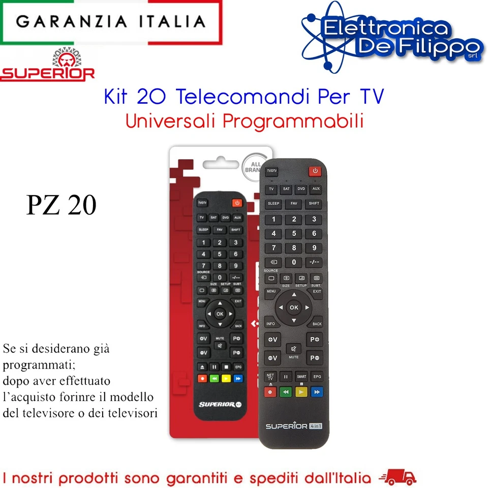 SUPERIOR Kit 20 Telecomandi Universali Programmabili Da PC