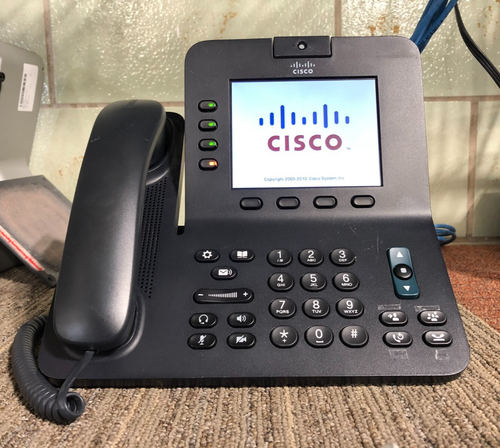 Cisco CP-8945-K9 IP Corded Video Conference Phone With Stand and Handset