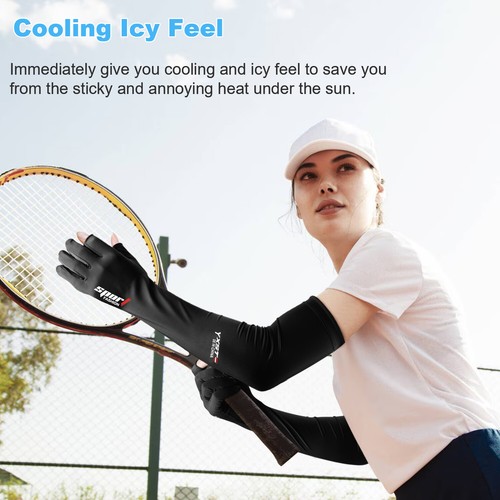 1 Pairs Cooling Arm Sleeves Cover UV Sun Protection Sports Outdoor For Men Women - Picture 19 of 45