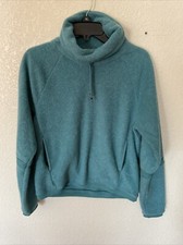 Nike Sweatshirt Sz XS Thermal Fleece Training Women s Teal Blue Oversized