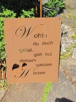 Edelrost Gartenschild Herz Spruchschild Wandtafel Metallschild Gartendeko Rost