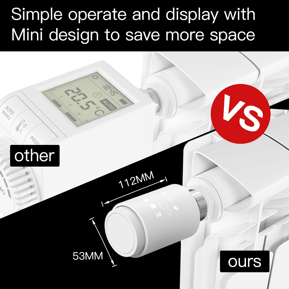 Tuya ZigBee3.0 Smart Thermostat TRV Radiator Valve Programmable For Alexa  Google | eBay