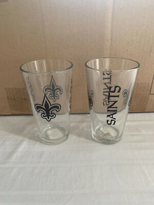 New Orleans Saints NFL Pack of 2 16oz Spirit Pint Glass Logo Brands | eBay