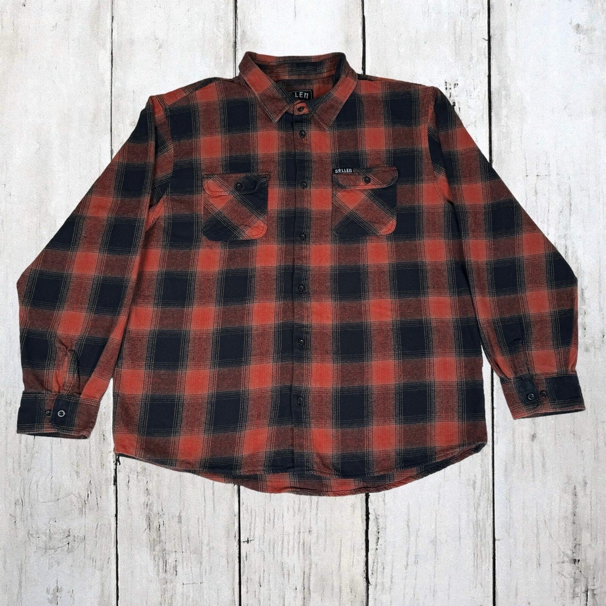 Sullen Flannel Button Up Shirt - Brown/ Black - Size 3x Fits XL | eBay
