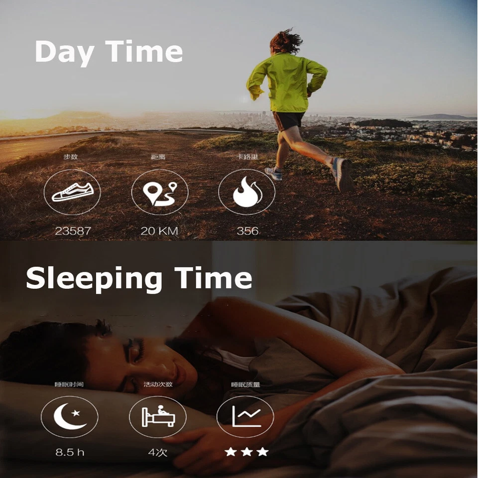 Universal Smart Bracelet Wristband Watch Heart Rate Monitor M3 Sports Watches RK - Image 2 of 4