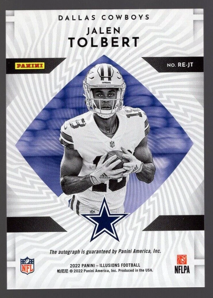 Jalen Tolbert 2022 Panini Illusions Endorsements /99 #RE-JT Rookie Auto RC - Image 2 of 2